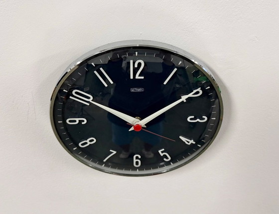 Image 1 of Orologio da parete vintage blu scuro di Metamec, anni '70