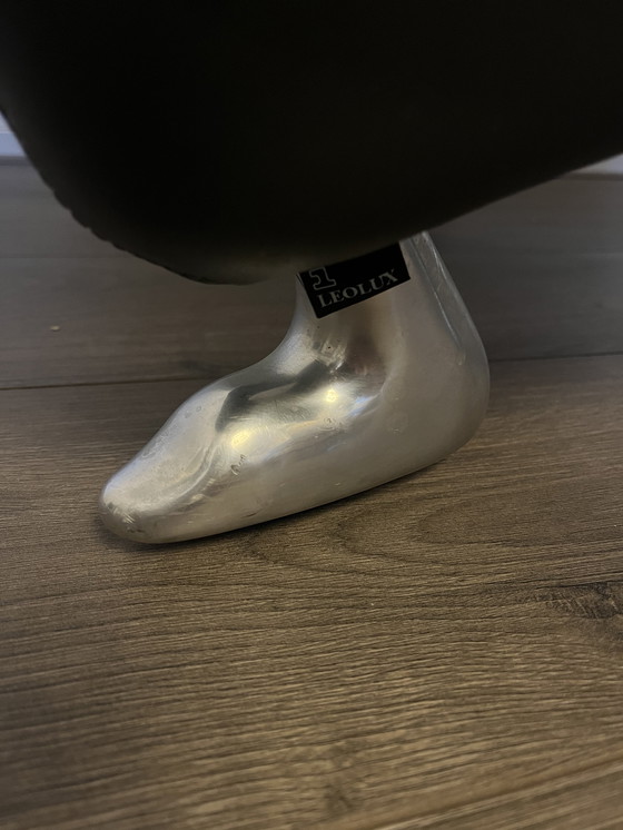 Image 1 of Poltrona Leolux Papageno pelle nera