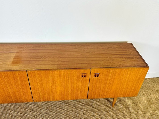 Image 1 of Scandinavian teak sideboard with four doors and tapered legs, 1960