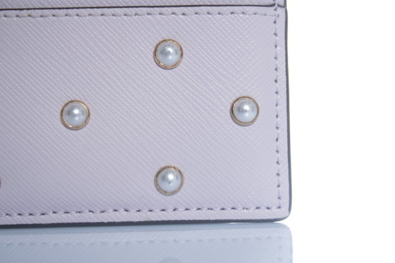 Kate Spade, Lilac Leather Cardholder With Pearls – Wallets & small leather goods, Calfskin (photo 4 of 5)