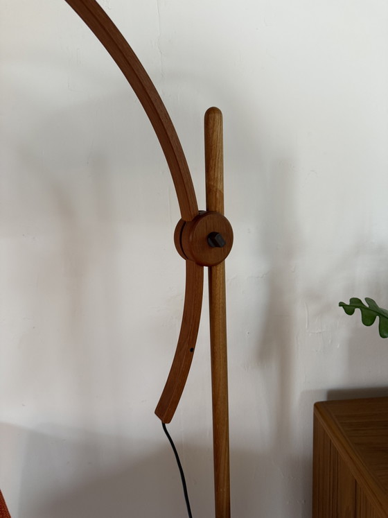 Vintage Teakhouten ‘Archea’ Vloerlamp, Domus ‘70 – Vloerlampen, Wood, Metal (photo 5 of 11)