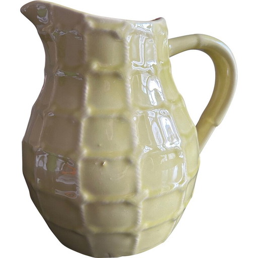 Pichet en faïence vintage pour la manufacture Saint Clément, Italie 1950