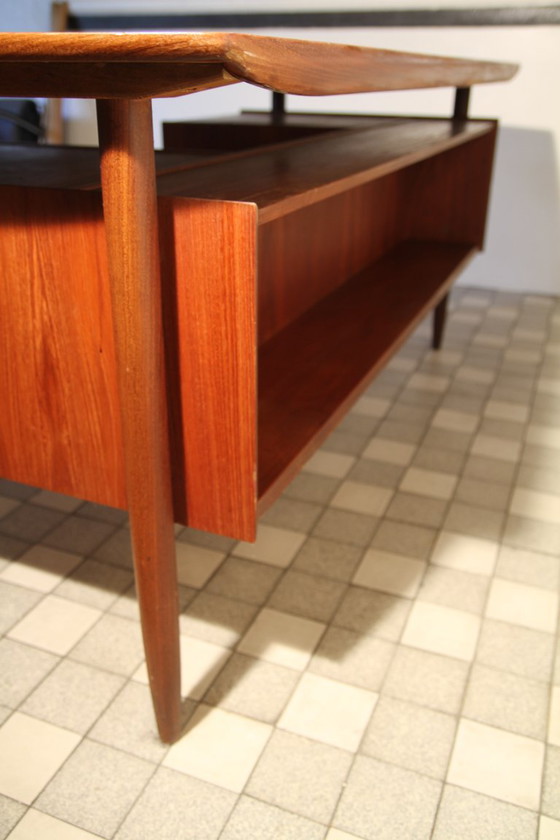 Propos Hulmefa Teak Desk Bureau Jaren 60 – Wood (photo 3 of 16)