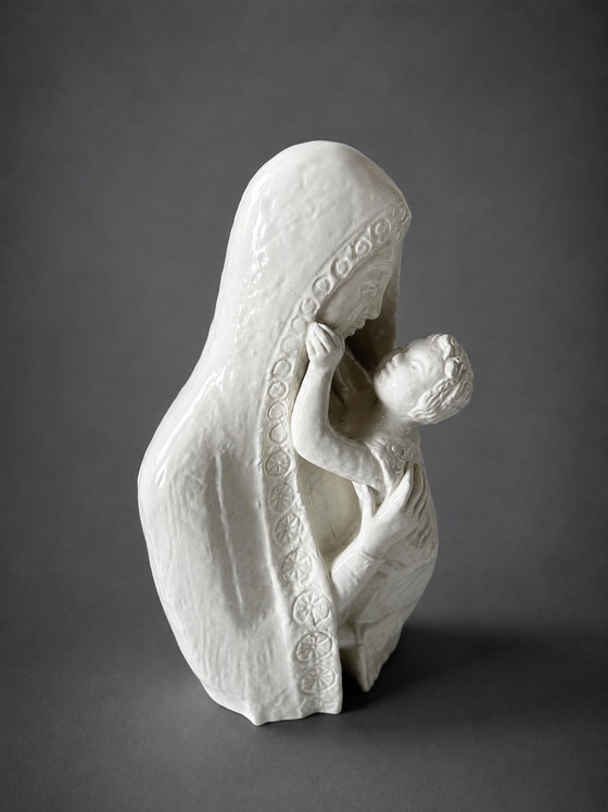 Image 1 of Madonna col Bambino Art Déco italiana – stile Lenci – ca. 1930–50