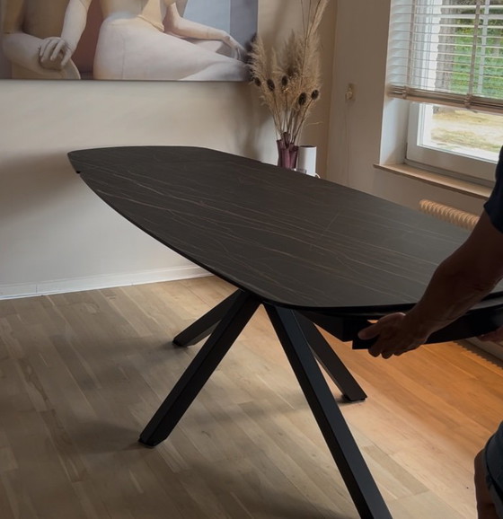 Extendable Dining Table with Ceramic Top – XOOON, Glass (photo 9 of 16)