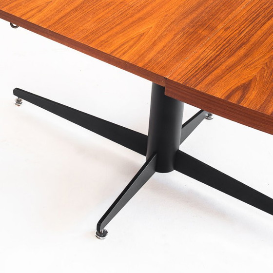 Tavolo da pranzo allungabile vintage. Roche Bobois. Anni '60. – Tavoli da pranzo, Wood, Iron (photo 8 of 12)