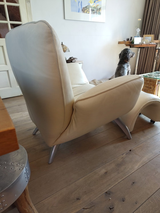 Image 1 of Leolux Tango 1 persoons (loveseat 2pers) lederen bekleding plm 1996 design zeldzaam 