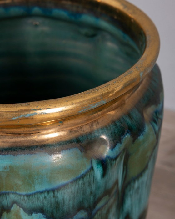 Grande vaso in ceramica decorato, stile vintage anni '50, design italiano. – Vasi (photo 10 of 12)