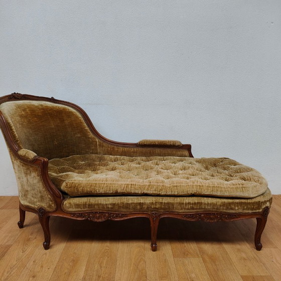 Image 1 of Divano chaise longue antico Luigi XV, divano a sdraio