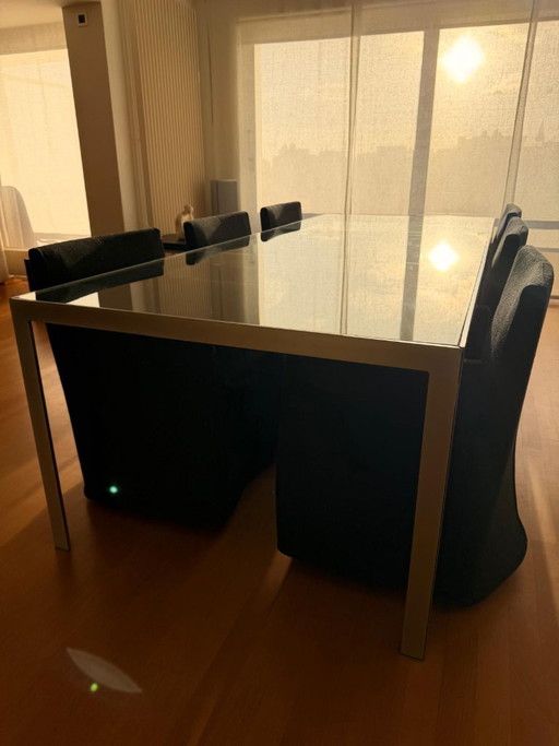 B&B Italia Design Esstisch – Monica Armani – gehärtetes Glas – 258 cm