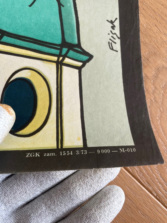 Image 1 of J.Flisak (1930-2008), L'udienza, ZGK zam. 1554/3/73, Gedrukt 1973