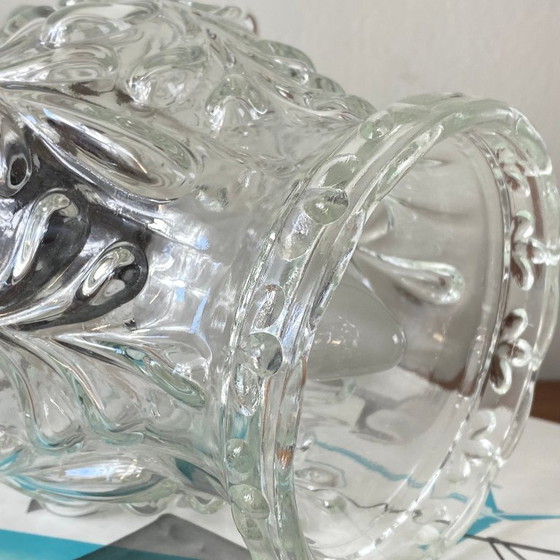 Image 1 of Lámpara portátil antigua de globo en vidrio transparente