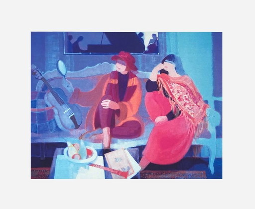 Hélène PICHOT The Two Friends screenprint 1995