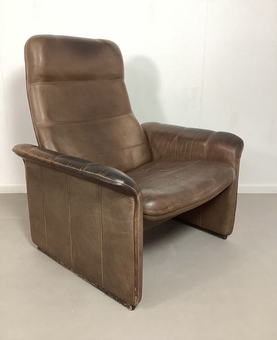 Image 1 of Brutalist Desede De Sede Vintage Ds50 Buffalo Leather Lounge Chair Armchair