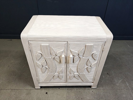 Image 1 of Mobile vintage in ancia tropicale spaccata, anni '70