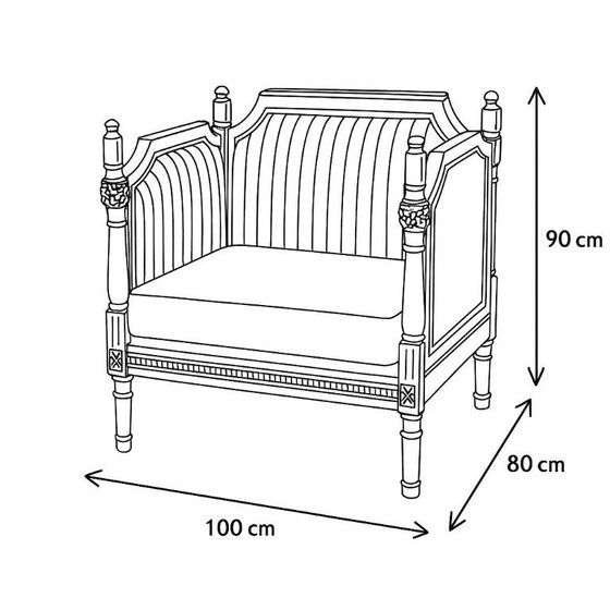 Image 1 of Handgefertigtes neoklassisches Sofa-Set + 12 Esszimmerstühle