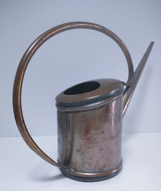 Image 1 of arrosoir cuivre grande anse courbe vintage