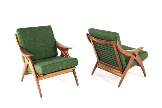 Image 1 of Set di 2 poltrone De Ster de Knoop, rivestite di recente, stile vintage.