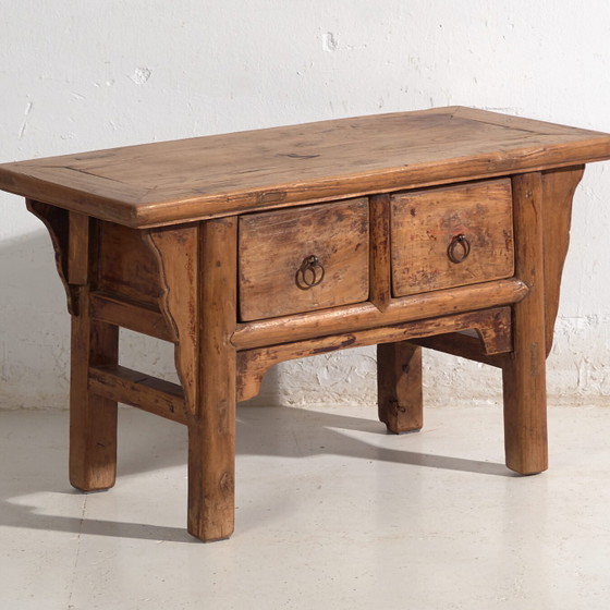 Shanxi low console in elm with drawers – China, circa 1930 – Iron (photo 4 of 40)
