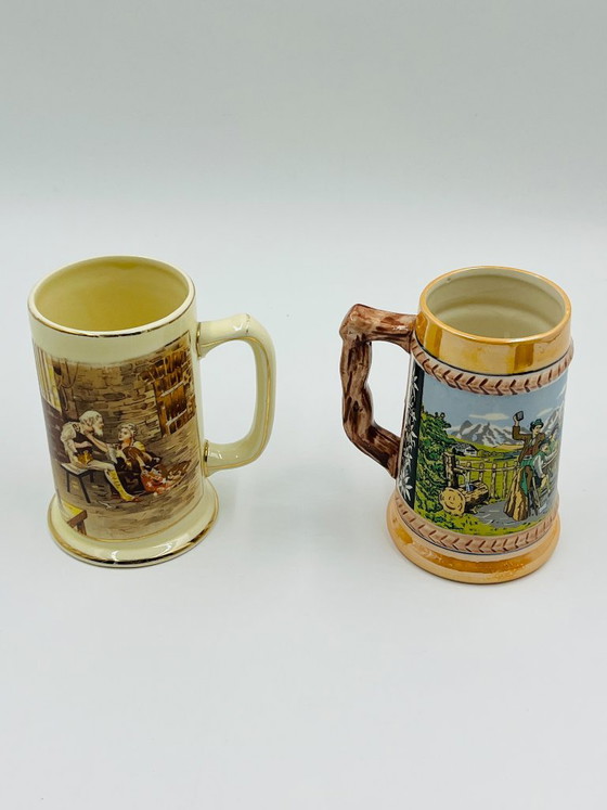 Lot 2 Chopes à Bière Vintage – Verres et carafes, Céramique (photo 4 of 9)