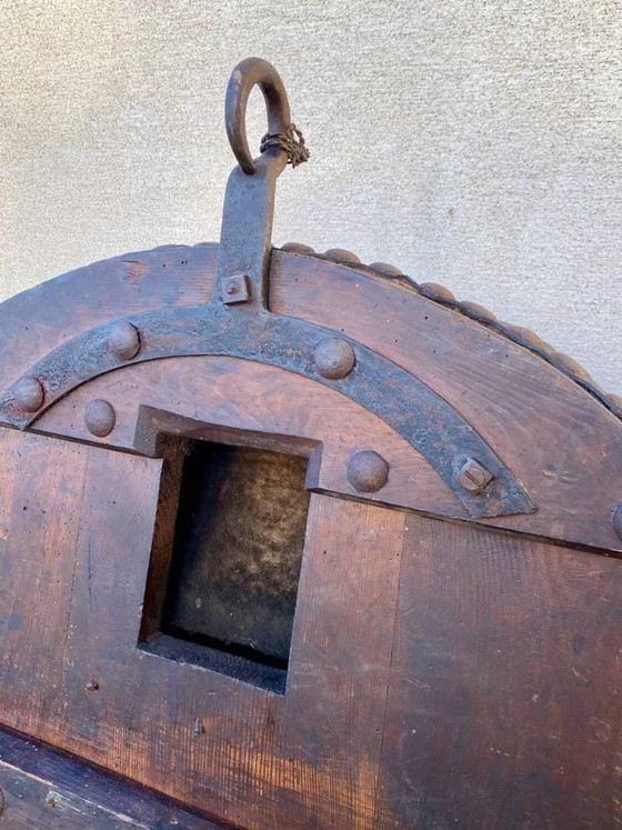 Image 1 of Large blacksmith's bellows made of genuine wood and leather