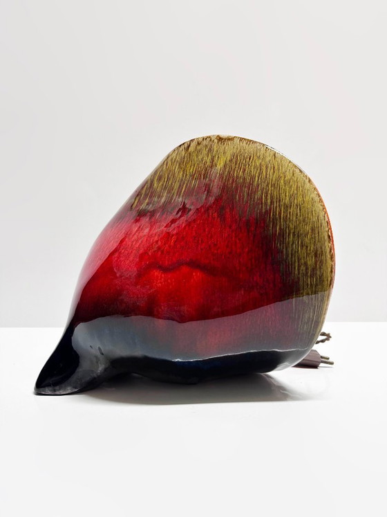 Image 1 of Vallauris ceramic seashell lamp. France, 1970s