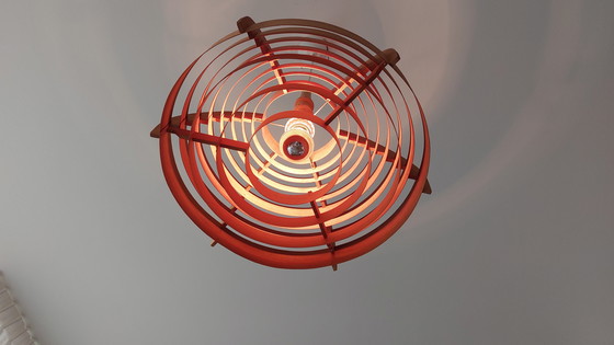 Image 1 of Vintage Lamella Pendant Lamp H.A. Jakobsson 1960's