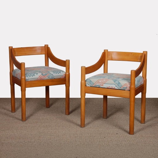 Paar Carimate Sessel von Vico Magistretti für Cassina, 1960