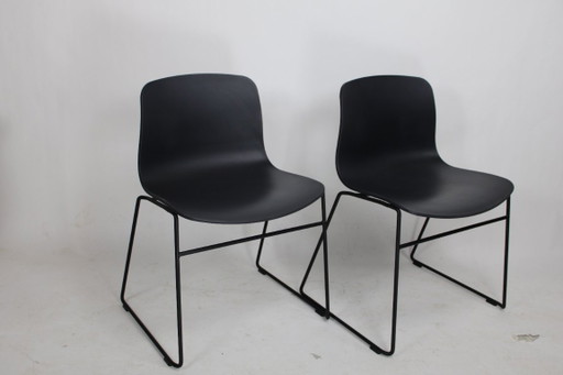 Set of 2 About A Chair AAC08 chairs designed by Hee Welling for HAY in Denmark
