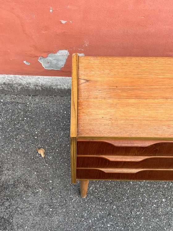Image 1 of Cassettiera/comodino vintage danese in teak, stile Mid-Century Modern, anni '60.