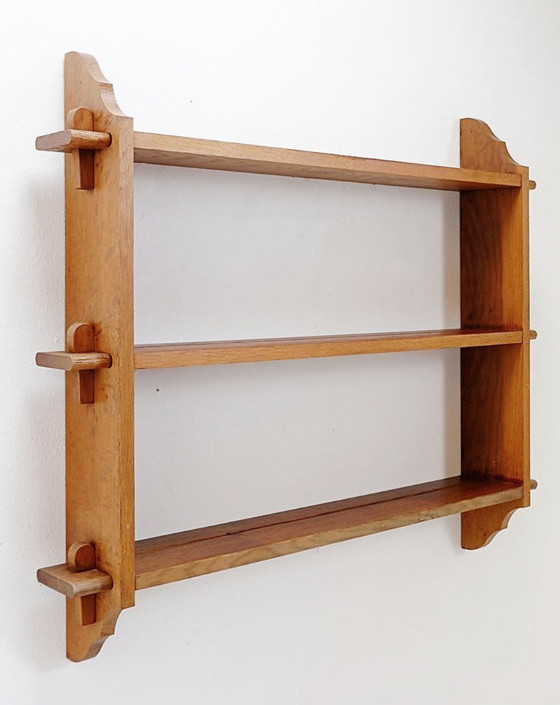 Image 1 of Étagères murales à chevilles de style Arts & Crafts - 1960s