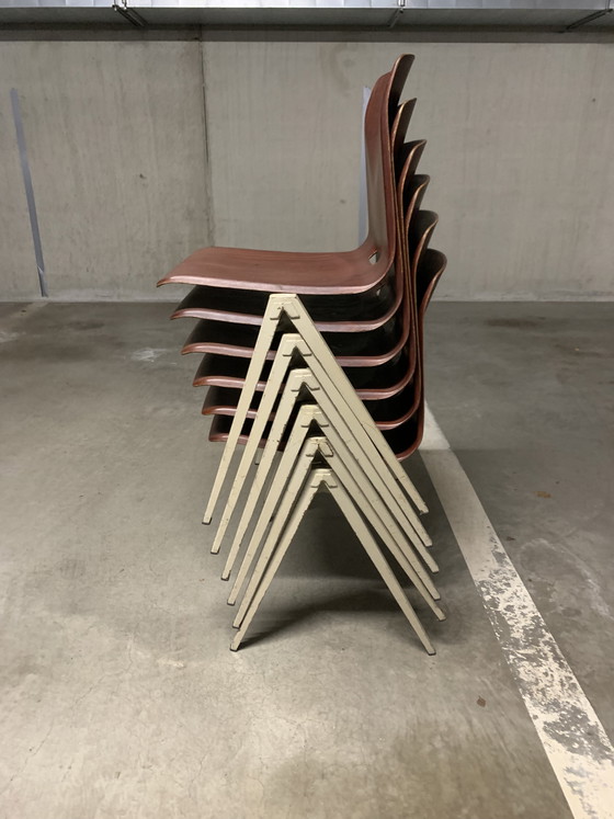 Image 1 of Esszimmerstühle von Galvanitas, entworfen von Elmar Flototto; Thur-op-Seat.