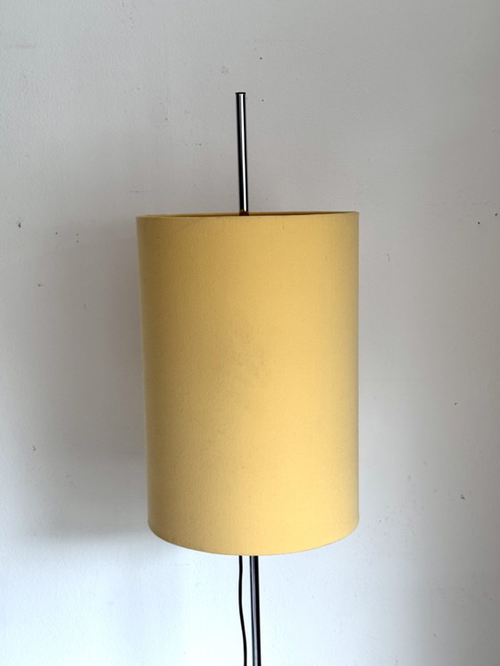 Vintage Minimalist Floor Light Staff Leuchten 1960 – Chrome, Textile (photo 6 of 12)