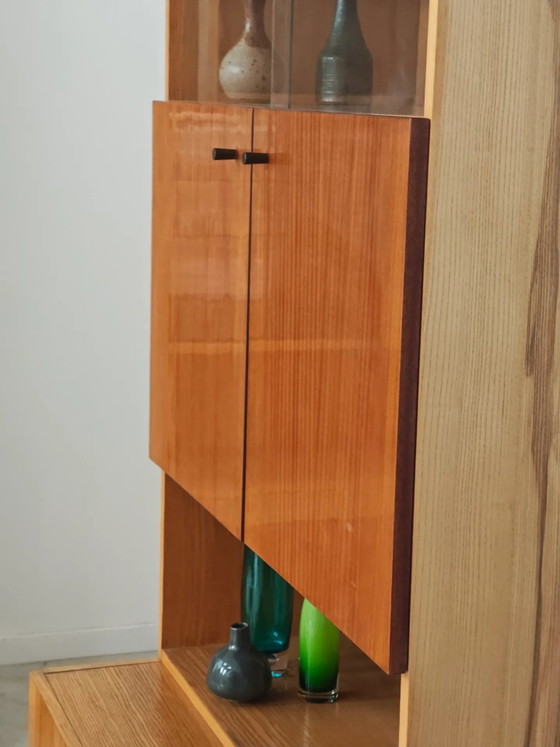 Buffet / Bibliothek OP-010 Drevotex Zamberk aus der Tschechoslowakei 1977 – Aufbewahrungsschrank, Wood, Glass (photo 8 of 19)