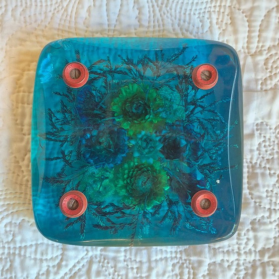 Sottopentola vintage in resina blu e fiori secchi – 17,5 cm – Accessori da tavola, Other (photo 3 of 9)