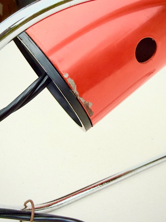 Vintage Space Age "Tube" Table lamp – 1960s/1970s – Arredoluce / Lightolier, Chrome, Metal (photo 9 of 15)