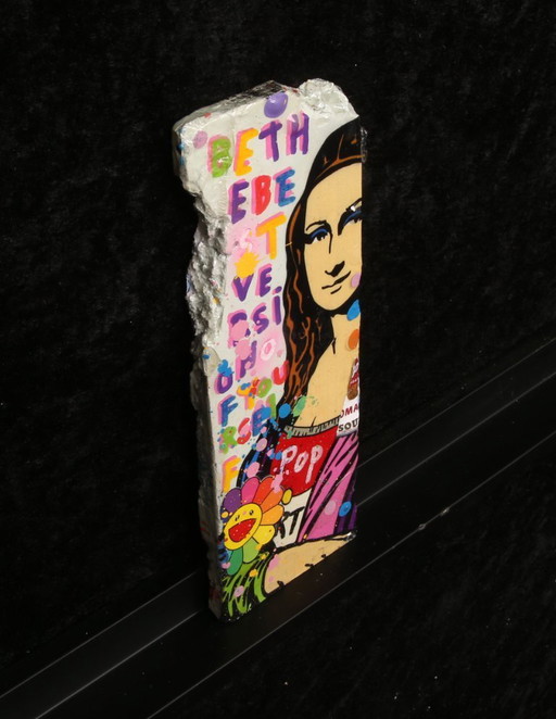 Jisbar (Jean-Baptiste Launay) - Mona Lisa Wall II - Sculpture - Exemplaire unique