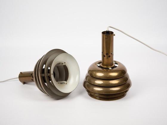 Image 1 of Paire de deux suspensions suédoises vintage attribuées à Hans-Agne Jakobsson