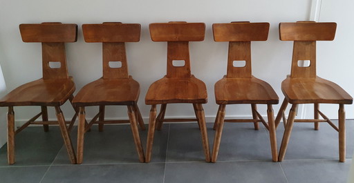 5x Brutalist Stühle