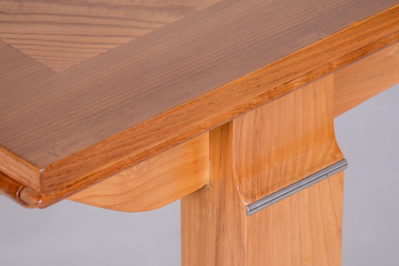 Restored Art Deco Folding Table, by J. Leleu, Oak, Spruce, France, 1920s – Dining tables, Metal, Wood (photo 11 of 18)