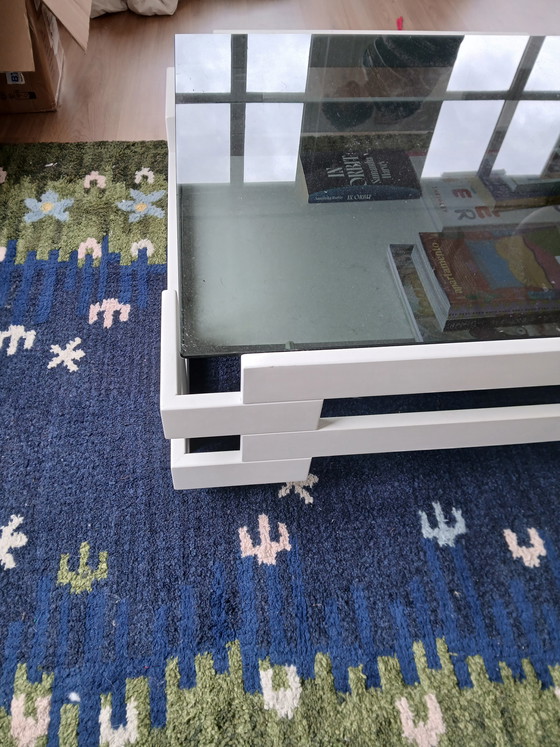 Image 1 of Tavolino laterale vintage in vetro fumé