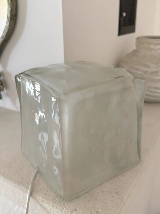 "Iviken" table lamp known as Ice Cube – IKEA Vintage, 1990s – Crystal, Plastic, Scandinavian (photo 7 of 8)