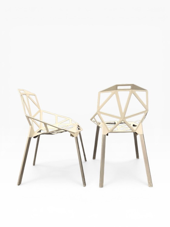 Image 1 of Set van twee Chair One Magis Off-White stoelen | Konstantin Grcic