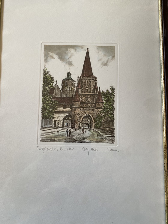 Image 1 of Gravure originale Behrens Ingolstadt Kreuztor