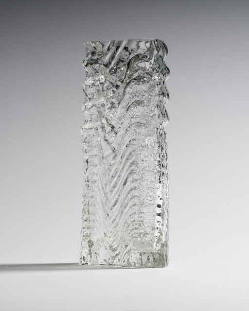 Rosenthal Studio Line "Glasstruktur" Brutalist Vase by Martin Freyer, Germany, 1970s