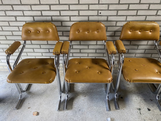 Image 1 of 4 vintage Jerry Johnson stoelen seventies