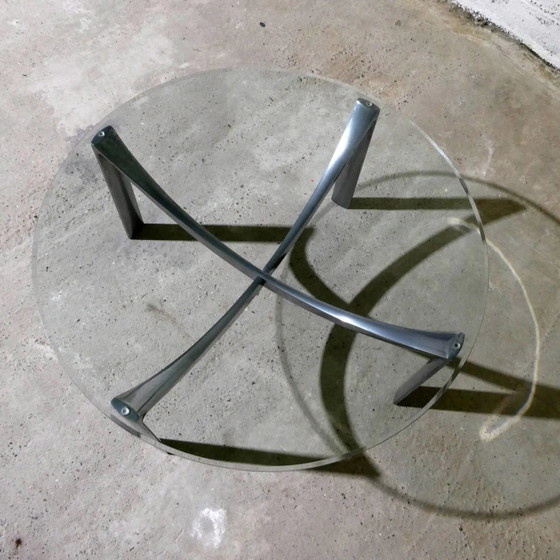 Couchtisch aus den 1970er Jahren – Couchtische, Aluminium, Glas, Design (photo 3 of 6)