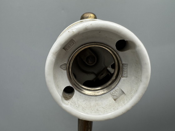 Image 1 of Vintage tafellamp met messing arm