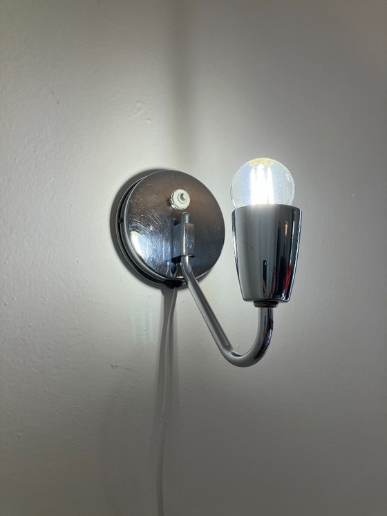 Functionalist Wall Lamp by Zukov, Czechoslovakia, 1940s – Wall lights, Chrome (photo 7 of 9)