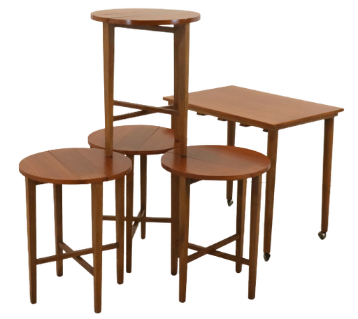 Poul Hundevad nesting tables bijzettafels vintage